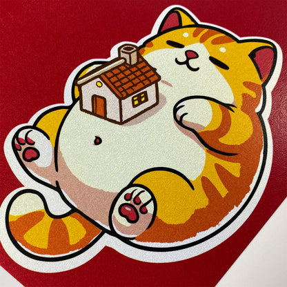 貓肥家潤 (Fat Cats Bring Prosperity) Postcard