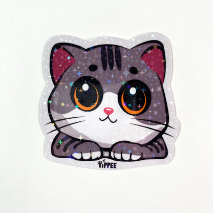 Big-Eyed Purrfection Sticker