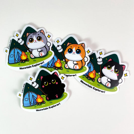 Meowtain Explorer Sticker