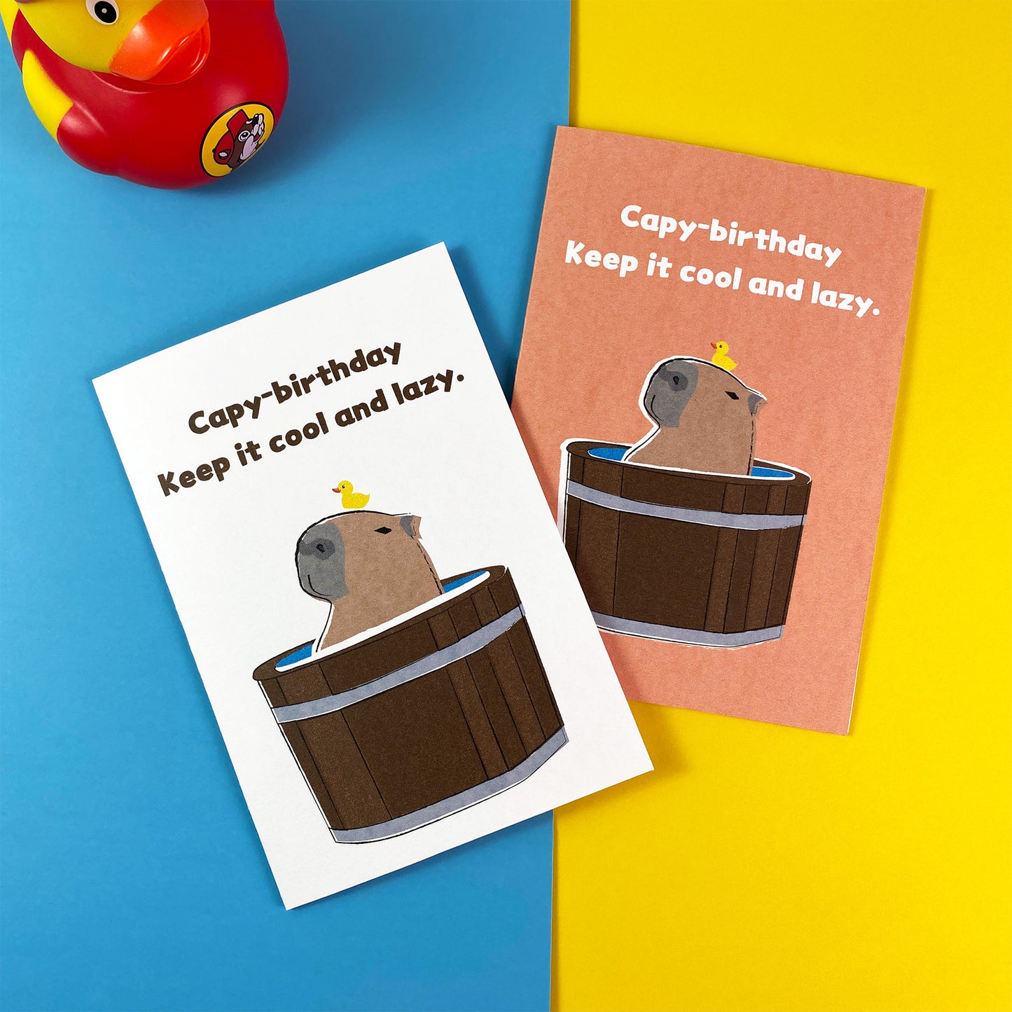 Capy-birthday! Keep It Cool and Lazy Greeting Card