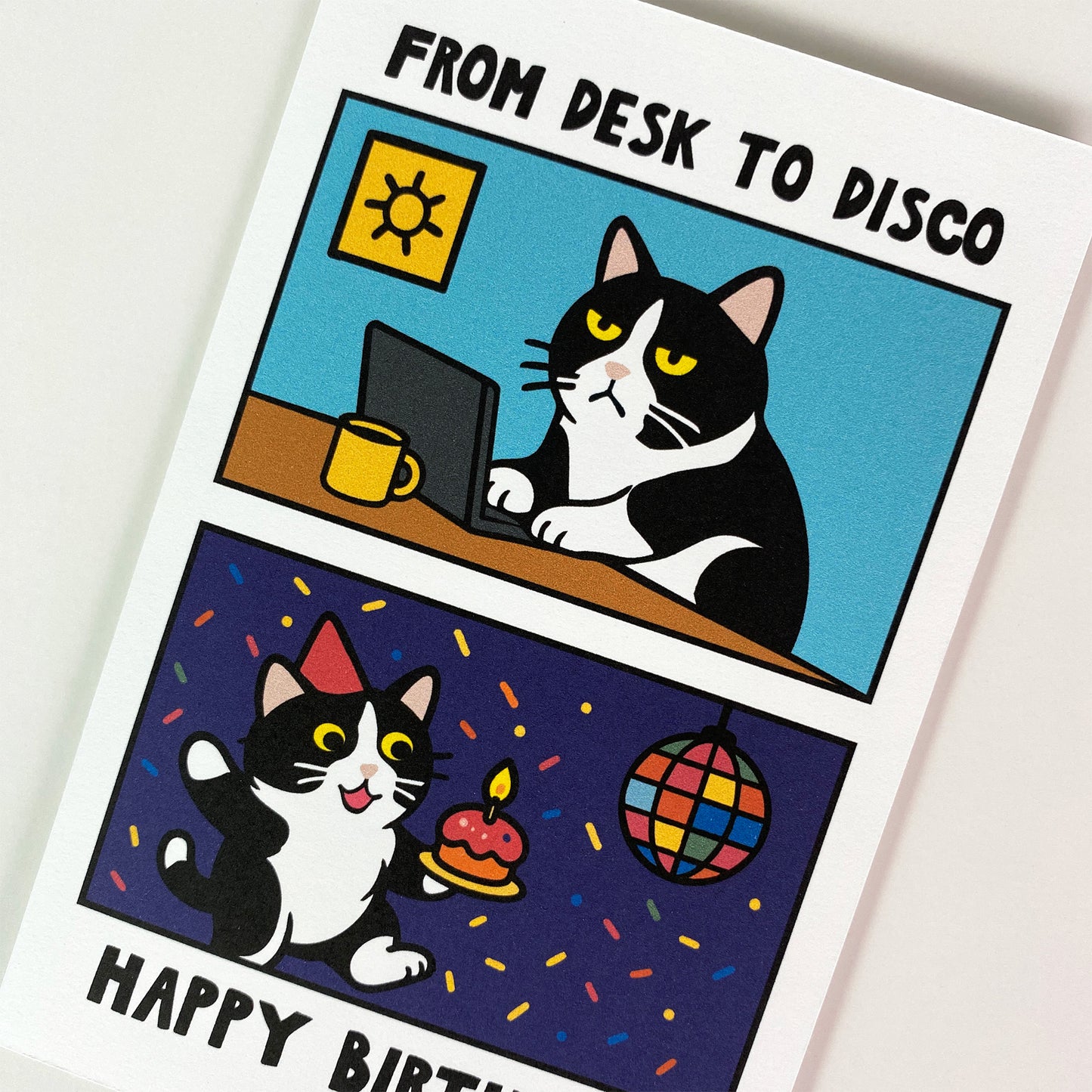 Desk to Disco – Greeting Card