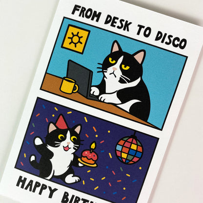Desk to Disco – Greeting Card