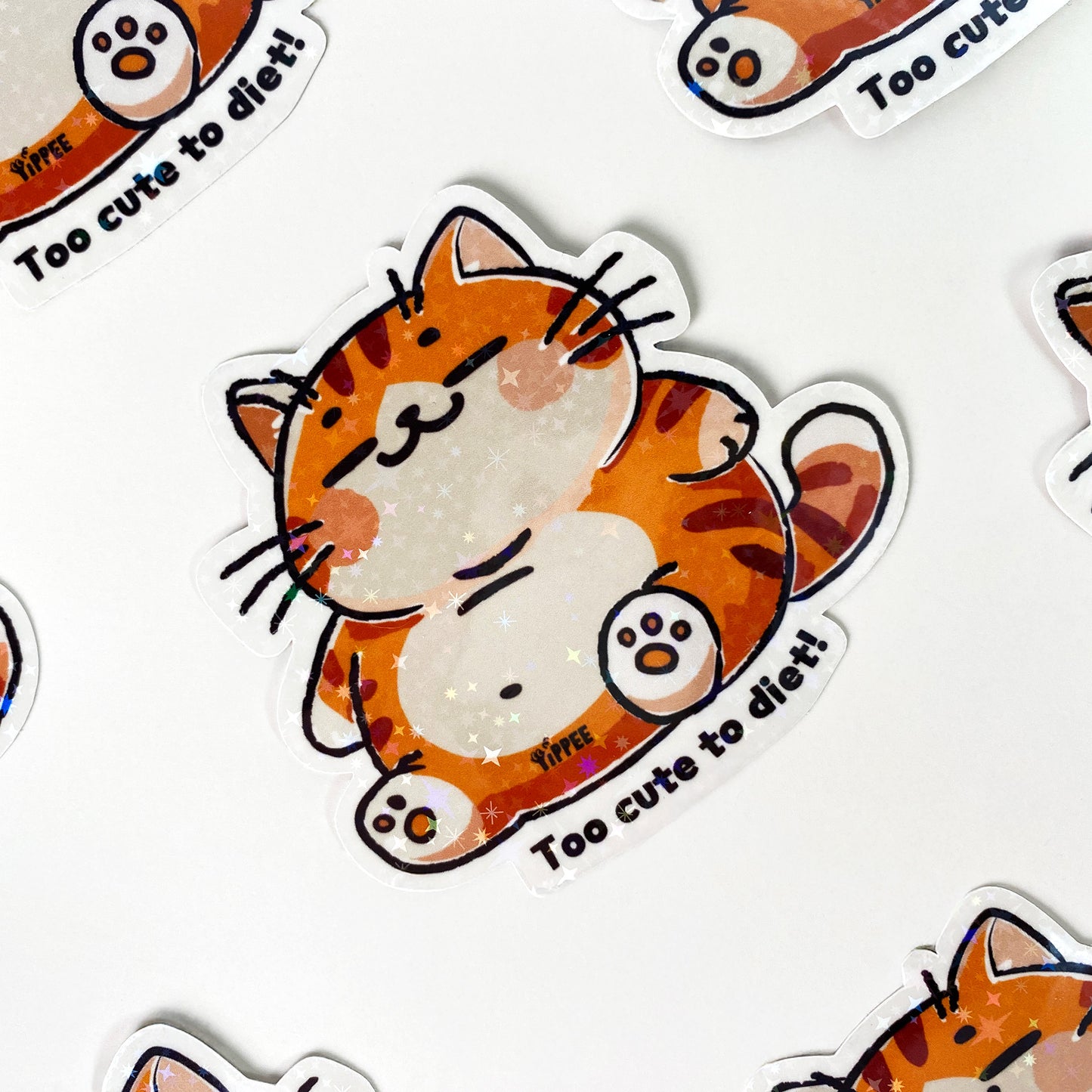 Too Cute to Diet Sticker