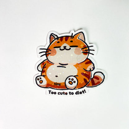 Too Cute to Diet Sticker