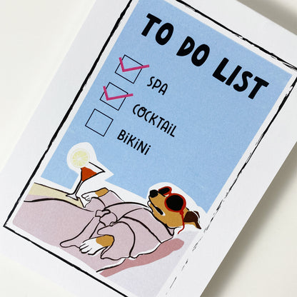 Spa Dog To-Do List