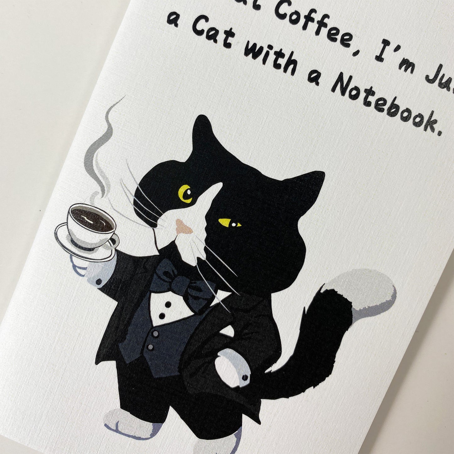 Tuxedo Cat Coffee Pocket Notebook