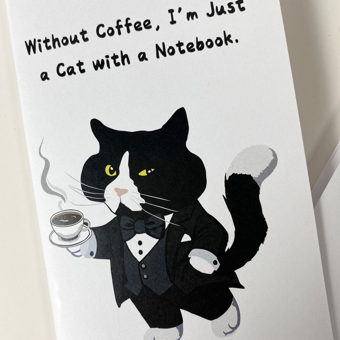 Tuxedo Cat Coffee Pocket Notebook