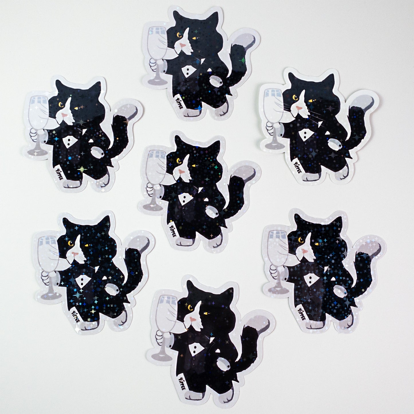 Tuxedo Cat & Milk Sticker