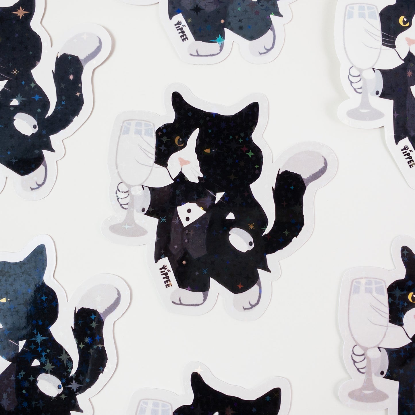 Tuxedo Cat & Milk Sticker