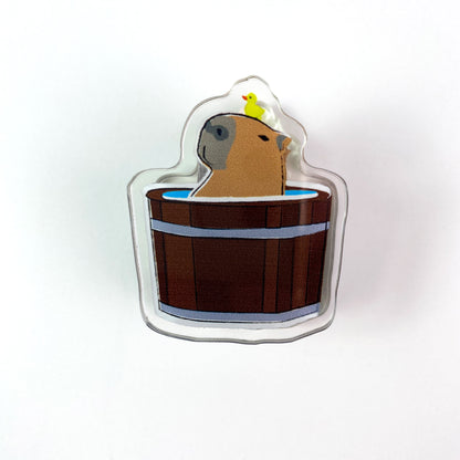 Capybara Hot Tub Acrylic Clips
