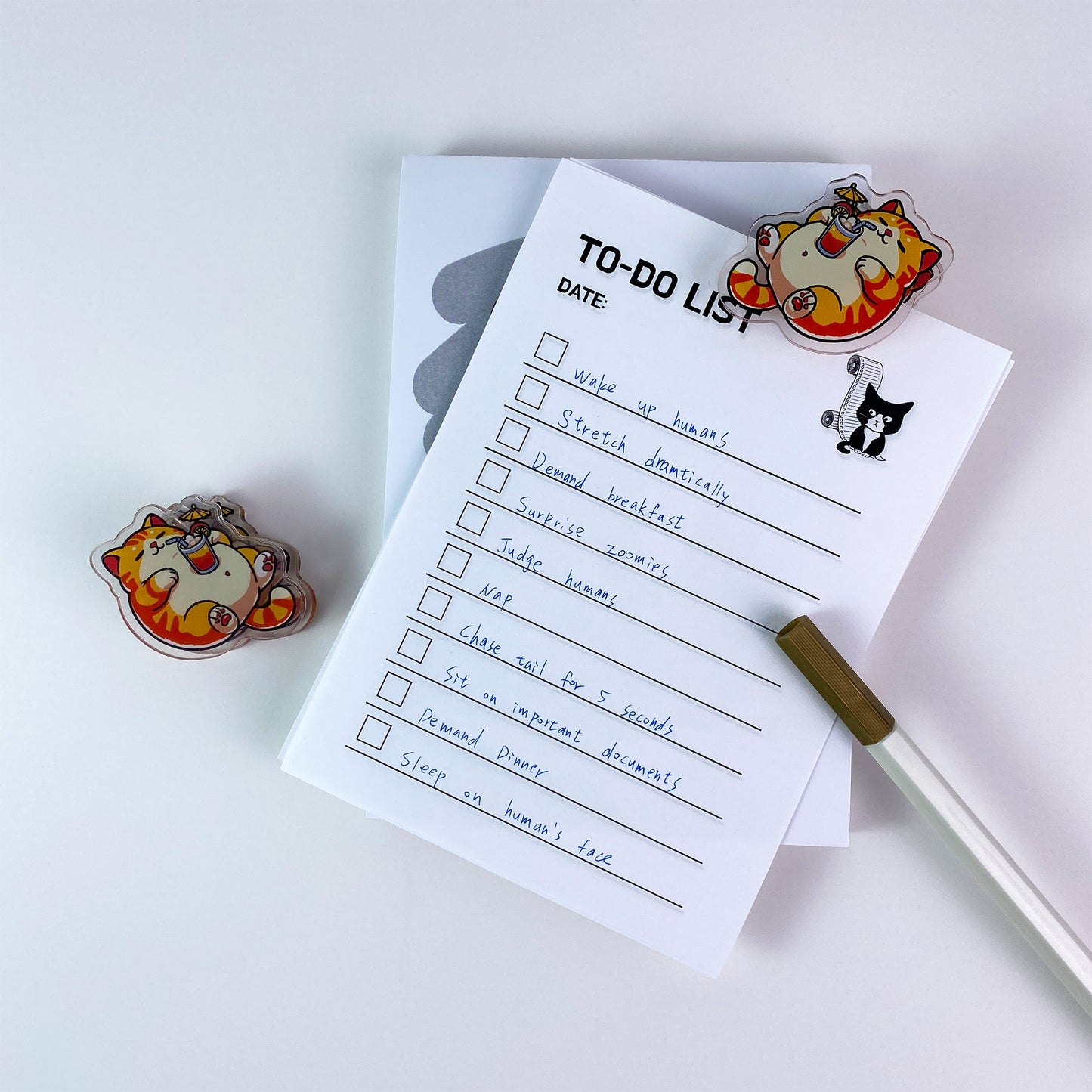 Chill Cat Acrylic Clips