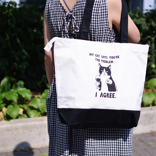 My Cat Says You're the Problem Tote Bags, Tote-Ally Prepared